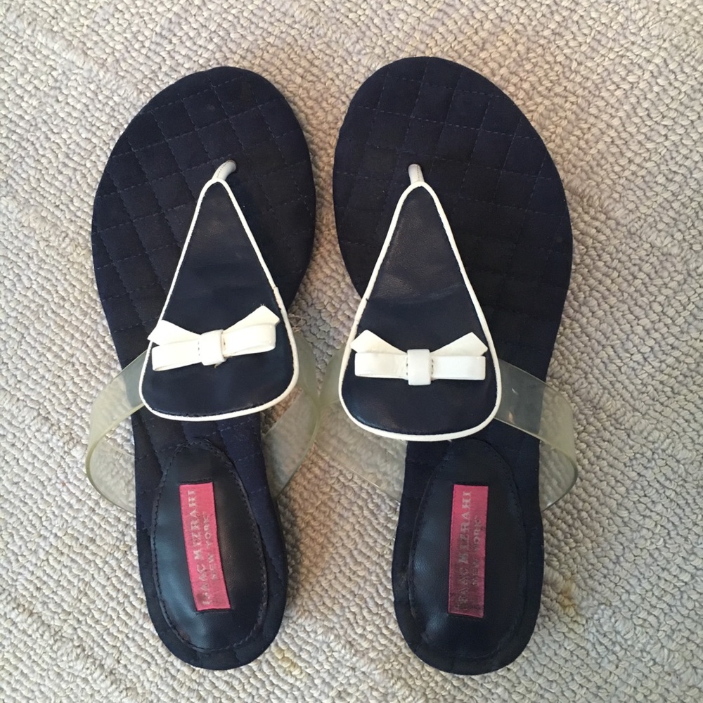 Blue Bow Sandals Isaac Mizrahi